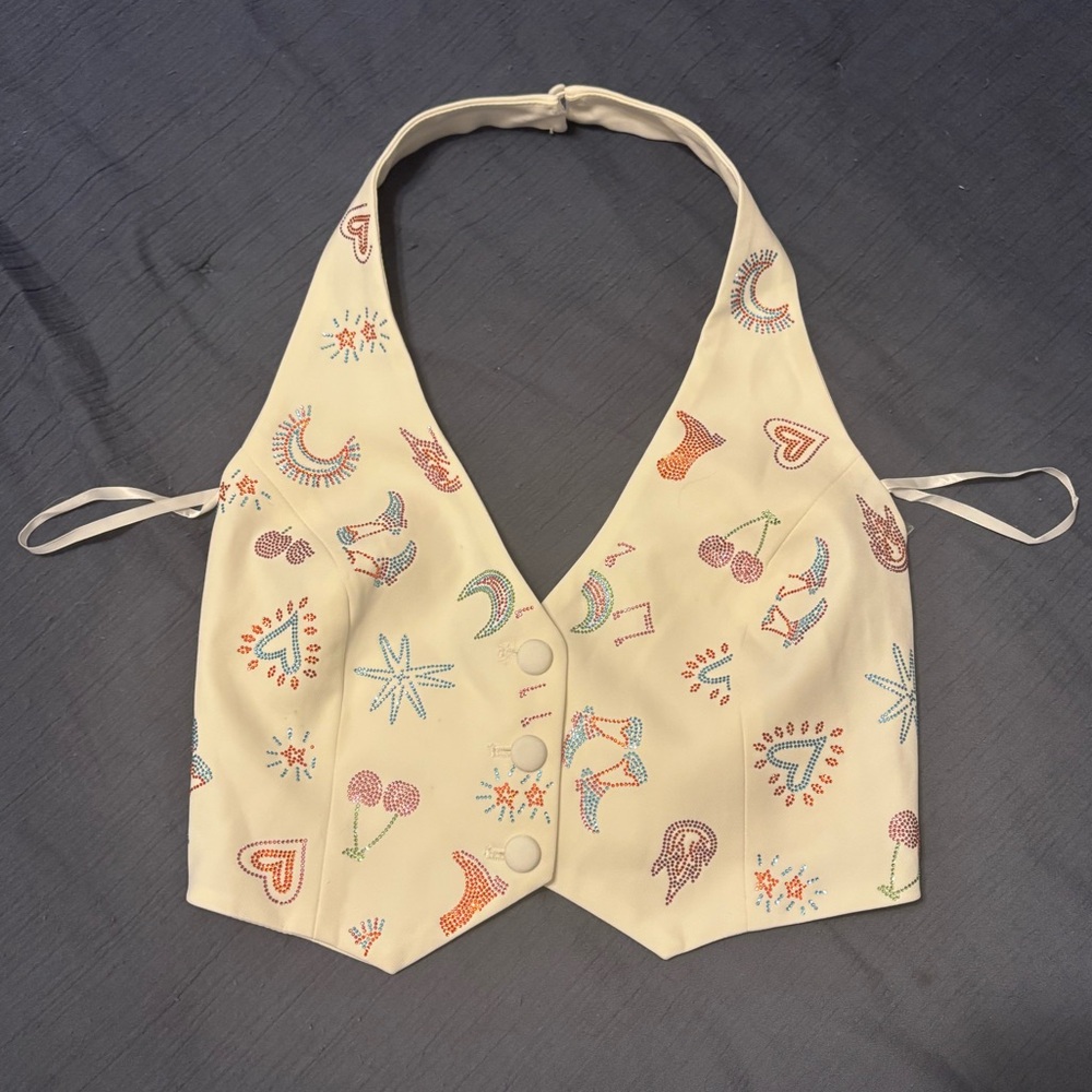 Nasty Gal Premium Diamente Western Vest